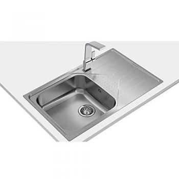 TEKA | Fregadero Encastrado Universe | 1 Cubeta | Escurridor a la Derecha | Acero inoxidable | 50 x 79 x 17,5 cm