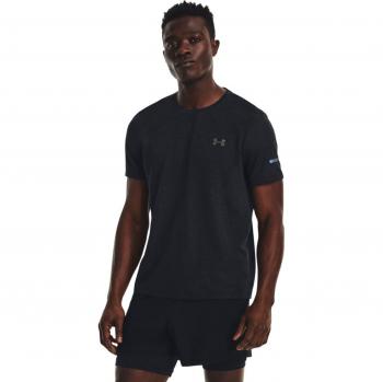 Camiseta de hombre Under Armour Seamless Stride, manga corta, color negro, talla M