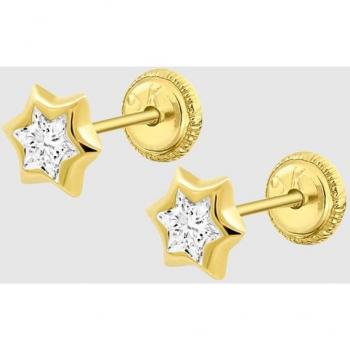Pendientes de niña HIN00199/4 Basics de oro 9K acabado brillo.