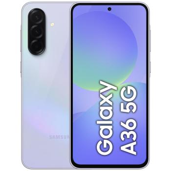 Smartphone Samsung Galaxy A36 5G, 8GB RAM, 256GB almacenamiento, pantalla Super AMOLED de 6.7, cámara de 50MP, batería de 5000 mAh, IP67, color Lavanda
