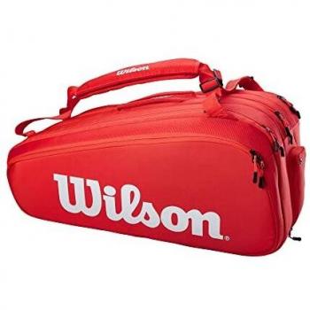 Wilson Super Tour Racket Bag 9 Pack Red