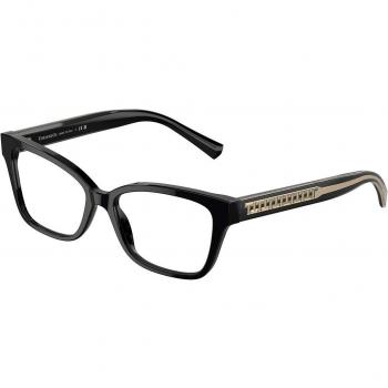 Tiffany & Co. TF2249 8001 Gafas Recetadas para Mujer Negras con lentes de 52 mm y armazón negro