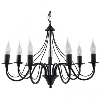 Lámpara Suspendida MINERWA 7-Luces E14 Acero Negro