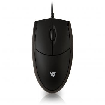 V7 MV3000010-BLK-5E - Ratón óptico, USB, 1000 dpi