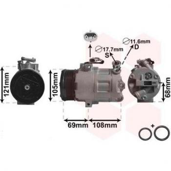Compresor de aire acondicionado VAN WEZEL 3700K358