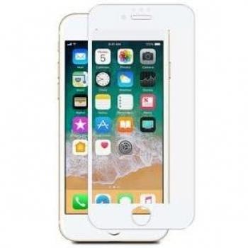 Protector de Pantalla Antichoque Curvado Blanco para iPhone 6/7/8 - Vidrio Templado Tiger