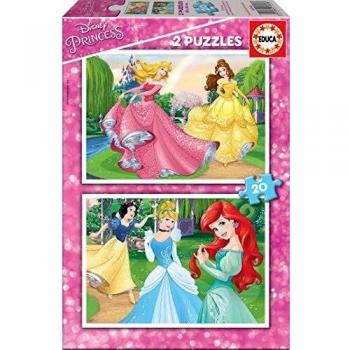 Educa - Disney Princesas 2 Puzzles x 20 Piezas, Multicolor