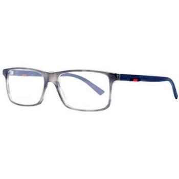 Gucci - Montura de gafas - para hombre Gris Marmor Stil Grau - Matt Blau 56