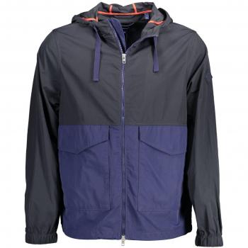 Gant Blue Polyamide Jacket - S, Light Jackets, Male, Multicolor, Size: S, Blue Sports Jacket with Hood