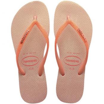Havaianas Slim Glitter Iridescent Peach Rose Women's Flip-Flops