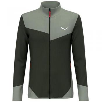 Salewa Men's Puez Waffle Hybrid Fleece Jacket Dark Olive