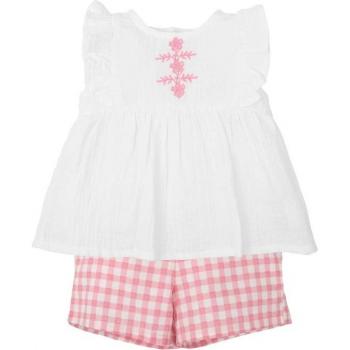 Conjunto de bebé niña en cuadros vichy