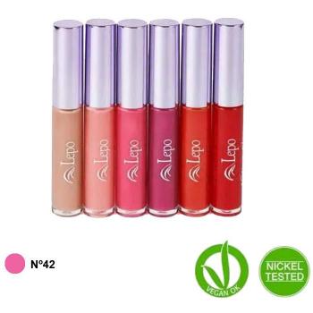 Gloss Natural NÂº 42 Rosa Lepo - Brillo labial hidratante, fórmula natural, color rosa suave, acabado brillante, enriquecido con ingredientes orgánicos, libre de parabenos y sulfatos
