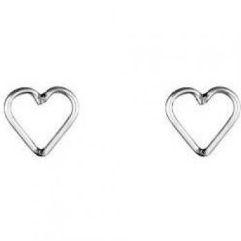 Córdoba Jewels | Pendientes en plata de ley 925. Diseño Corazón Mini Silver
