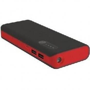 Platinet - Power bank 13000mah negro/rojo cable+lin.