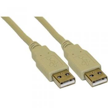 Cable USB 2.0 A a A InLine de 3 metros, color beige