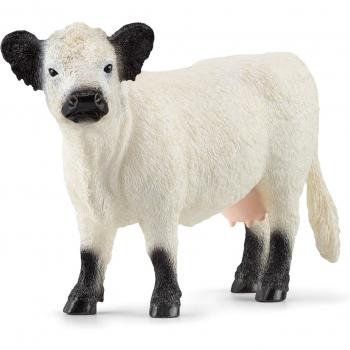 Schleich Farm World Galloway Cow Toy Figure White/Black 13960