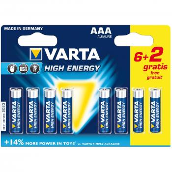 Pila alcalina 64903lr03 aaa blis6 + 2 varta de 20 unidades