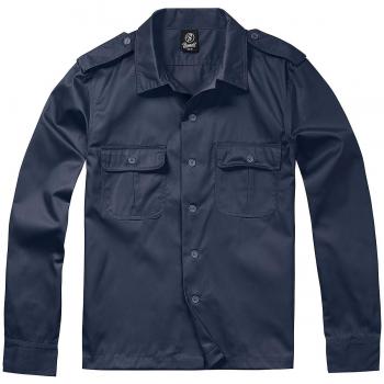 Brandit Hombres Camisa 1/1 Manga Larga Navy tamaño 4XL