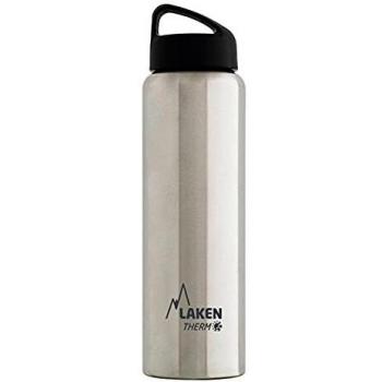 Laken Classic Botella Térmica Acero Inoxidable 18/8, Aislamiento de Vacío con Doble Pared y Boca Ancha, Plateado, 1000 ml