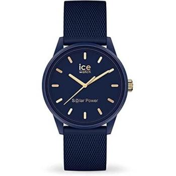 Reloj Ice-Watch Solar Power Azul con Malla Dorada y Pulsera de Silicona para Hombre - Modelo 018743