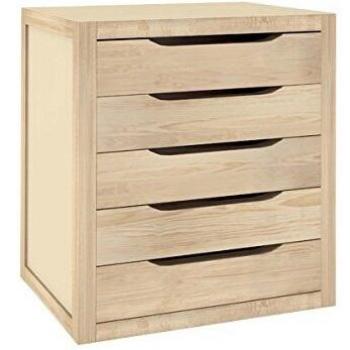 ASTIGARRAGA KIT LINE, S.L. BLNA5099 Cajonera Natura 3 cajones, Pino Natural, 37X39X32
