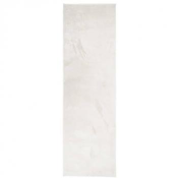 Alfombra de pelo corto OVIEDO beige 80x250 cm, tapete esponjoso, adecuado para calefacción por suelo radiante, ideal para salón, pasillo y oficina