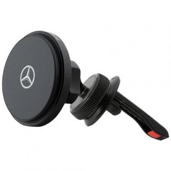 Soporte Magnético para Coche Mercedes-Benz Silver Stars MagSafe - Negro, Compatible con Cargador Inalámbrico