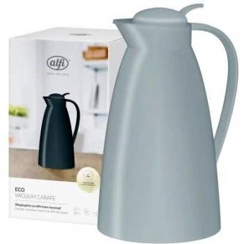 Termo Isolante Alfi ECO, 1,0 Litro, Plástico con Inserto de Vidrio Templado, Cierre a Presión y Uso Con Una Mano