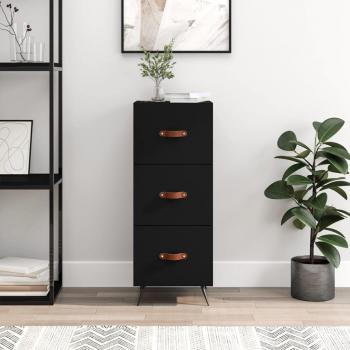 Aparador de madera contrachapada negro 34,5x34x90 cm Mueble de Almacenaje de Salón, Buffet para salón, Armario Auxiliar, Armario de Almacenamiento Vidaxl