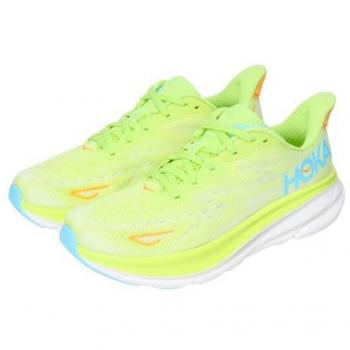 HOKA Clifton 9 Women's Road Running Shoes in Green/Blue, Size 37(1/3)