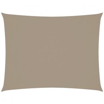 Toldo de vela rectangular de tela Oxford gris taupe 3,5x5 m