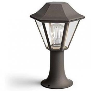 Philips Lighting myGarden Sobremuro/pie, E27, 42 IP44, iluminación exterior, resistente a la humedad y la intemperie, marrón, sin bombilla