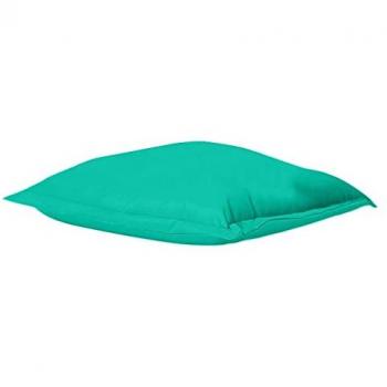 Cojín Pouf 70x70 Visón Turquesa Poliéster Reciclado Resistente al Agua