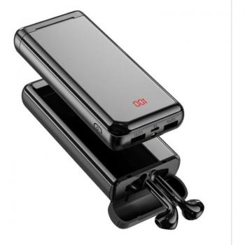 Auriculares Inalámbricos Bluetooth 5.0 Estéreo HD con Doble Micrófono y Estuche Cargador Powerbank Portátil de 10000mAh