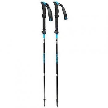 COLUMBUS FCT03 (Pareja) Bastón de Senderismo, Adultos Unisex, Black/Blue (Multicolor), Talla Única