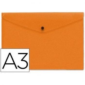 Carpeta liderpapel dossier broche 44241 polipropileno din a3 naranja serie frosty