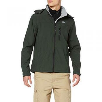 Trespass Stanford Chaqueta Impermeable Softshell con Capucha, Hombre, Verde Oliva, XXS