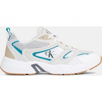 Calvin Klein Retro Tennis Sneakers - Men Shoes - White - Size: 6.5