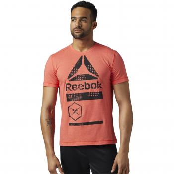 Reebok Speedwick Blend Grphc Tee Camiseta, Hombre, Rojo