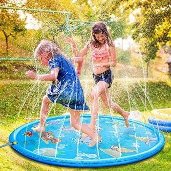 Juego de Salpicaduras y Salpicaduras, Aspersor de Juego ater Spray de Agua Espolvoree y coloque la Alfombra de Juego,Jardín de Verano Juguete Acuático para Actividades Familiares Aire Libre /Fiesta
