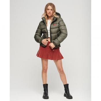 Chaqueta Acolchada Puffer Sports Verde de Mujer Superdry