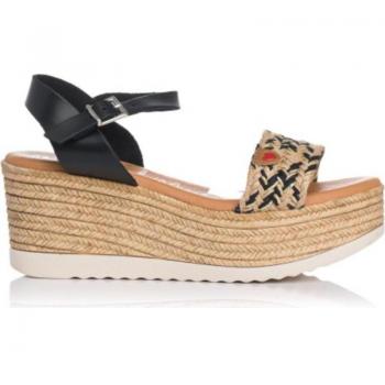 Sandalias de Mujer Rivera con Plantilla de Gel Modelo 5216 en Color Negro