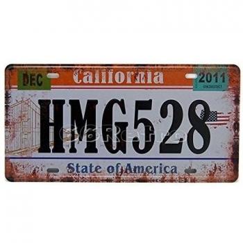 California hmg52, grabado, tin sign - Placa de metal, 30 cm x 15 cm, Vintage pared decorativos Cartel por 66retro