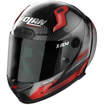 Nolan Casco Integral X-804 RS Ultra Carbon Rojo Hot Lap 013 XXL Adultos Unisex