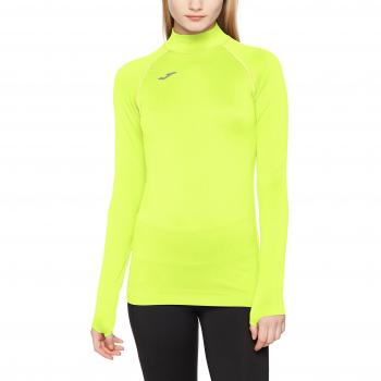Joma Brama Classic - Camiseta térmica de manga larga para niños de 8-10 años, color amarillo flúor