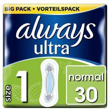 Always Ultra Normal - Almohadilla sanitaria sin alas, 30 almohadillas