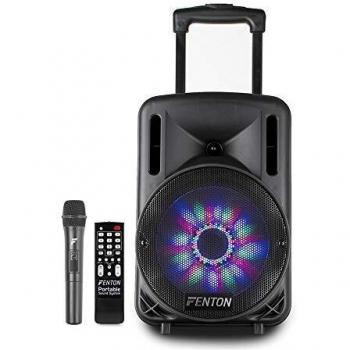 Altavoz Portátil Fenton FT10LED 10 450W con Bluetooth y Micrófono Inalámbrico