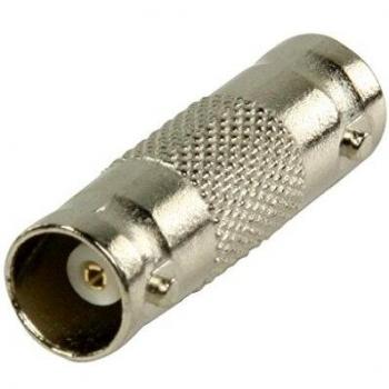Metal BNC Female to Female Adapter, 50 Ohm Video and Network Coupler