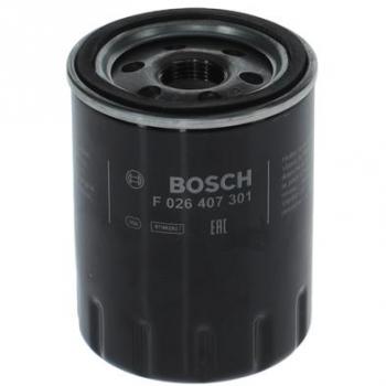 Filtro de aceite BOSCH F 026 407 301, tipo: Filtro de aceite, características: compatible con múltiples vehículos, alta eficiencia en filtración, diseño duradero y resistente a la corrosión